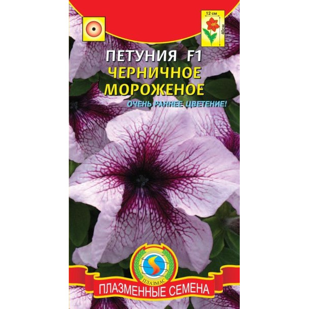 Семена Петуния F1 Черничное Мороженое (серия Prism), 10драже в пробирке, Плазменные семена