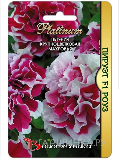 Семена Петуния Пируэт Роуз F1 махровая крупноцветковая, 10шт