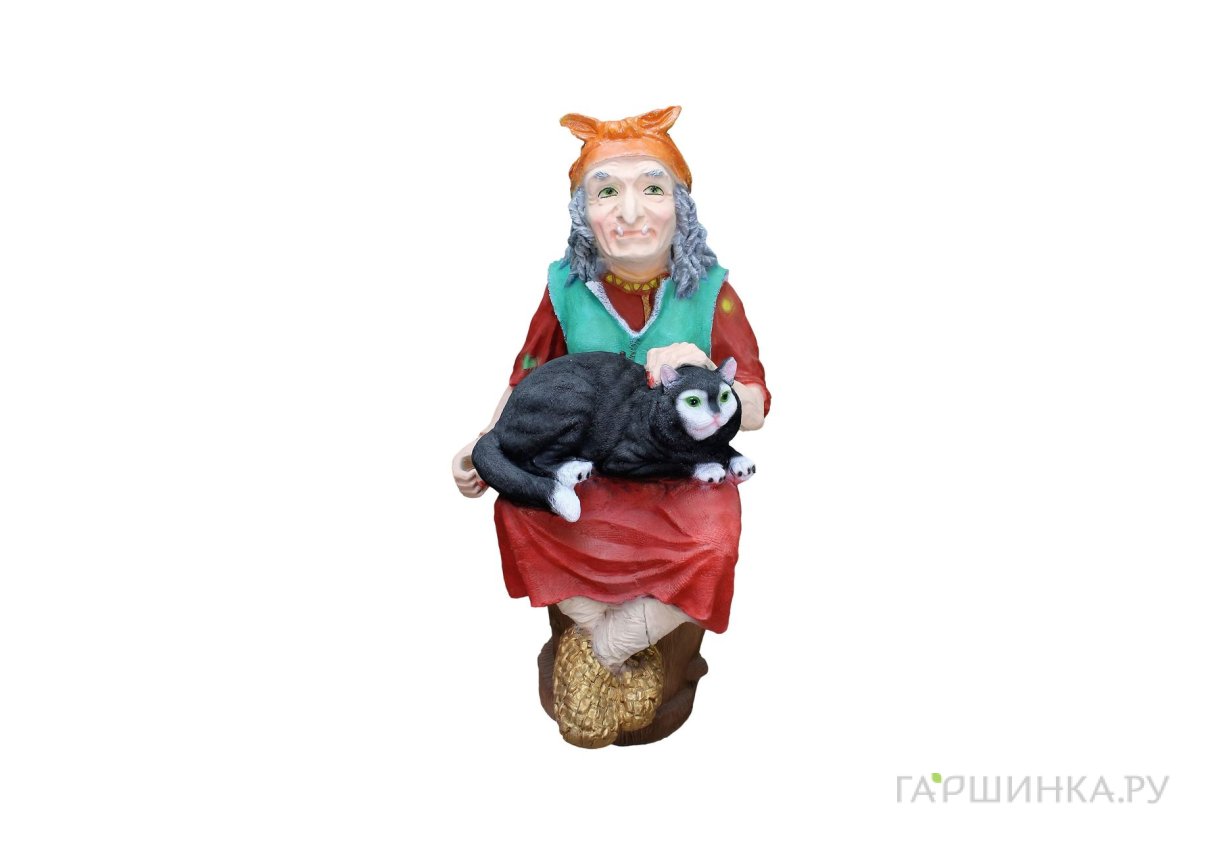Баба-Яга с котом 91*56