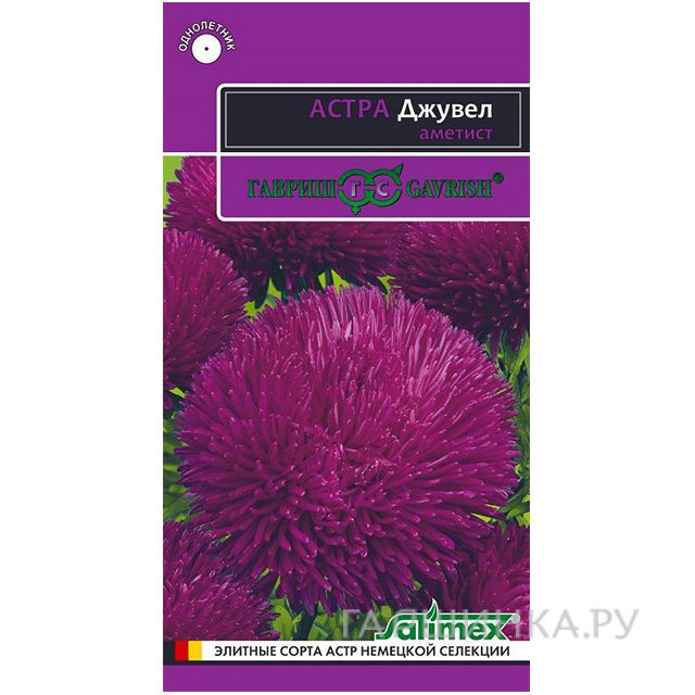 Семена Астра Джувел Аметист (Гавриш), 0,1г серия Эксклюзив