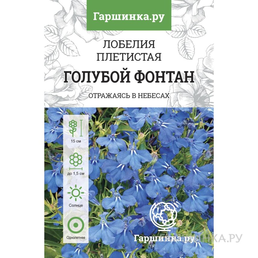 Семена Лобелия Голубой фонтан