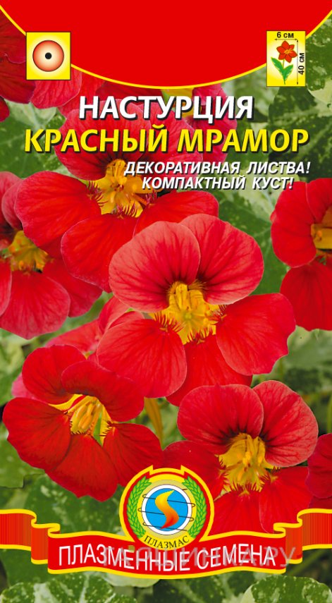 Семена Настурция Красный мрамор ц.п. 6 шт