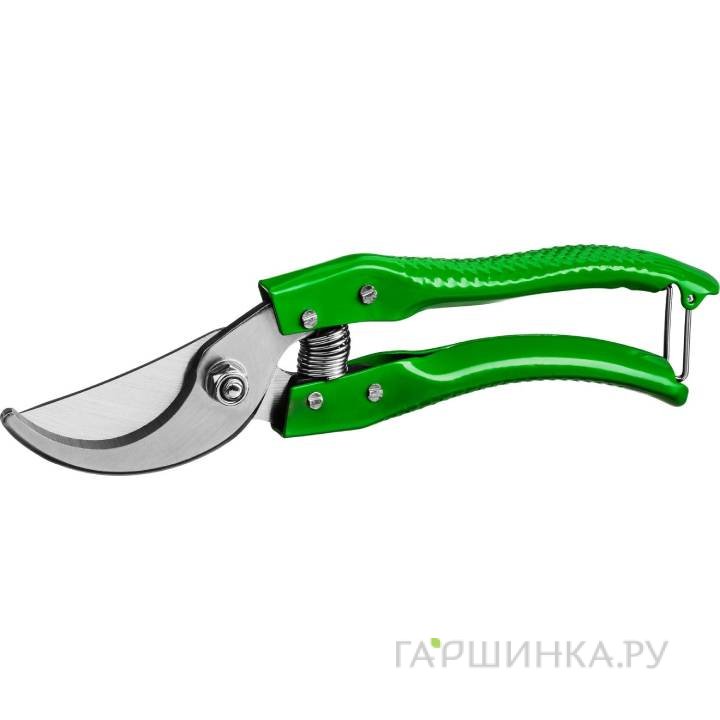 Секатор со стальными эргономичными рукоятками, плоскостной, 200 мм