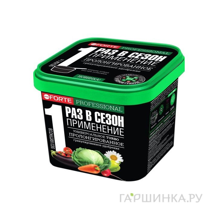 Удобрение Bona Forte гранулир. пролонгир.TURBO универсал. с кремнием  ведро 1л