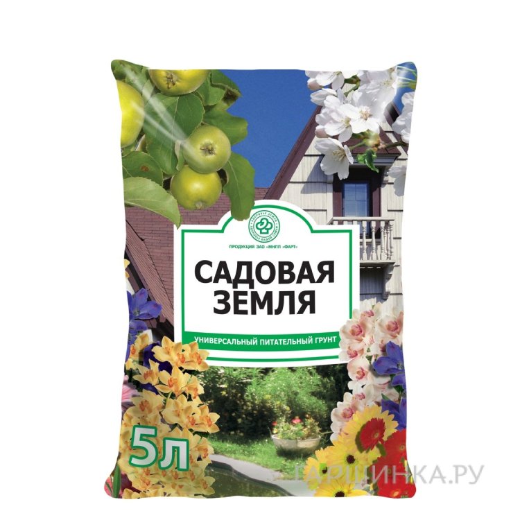 Грунт 5 л универсальный Садовая Земля торфогрунт
