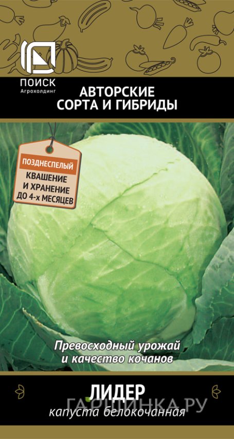 Семена Капуста белокочанная Лидер (А) 0,5, Поиск