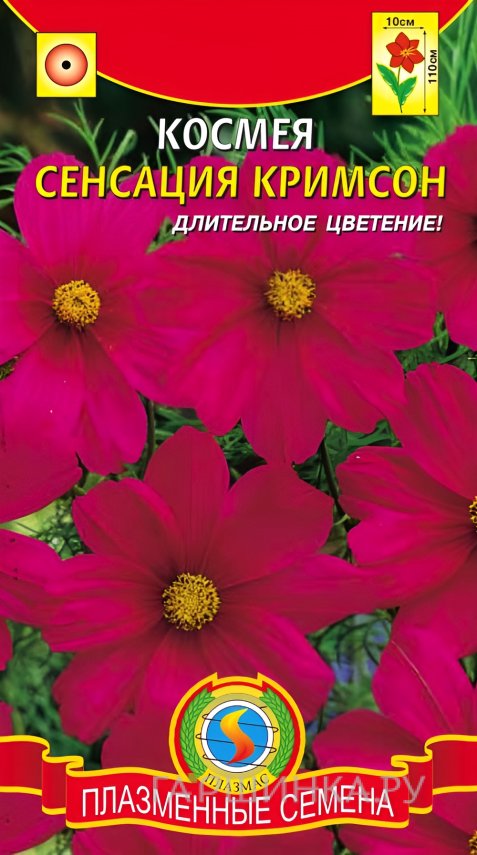 Семена Космея Сенсация Кримсон, 0,3 гр, Плазменные семена