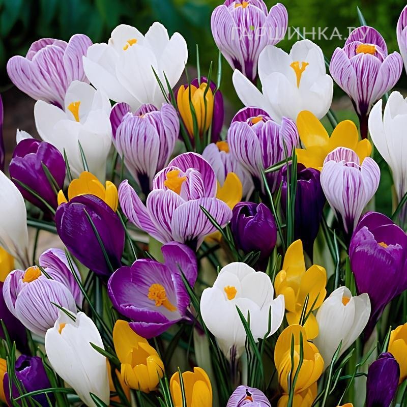 Крокусы ботанические Микс