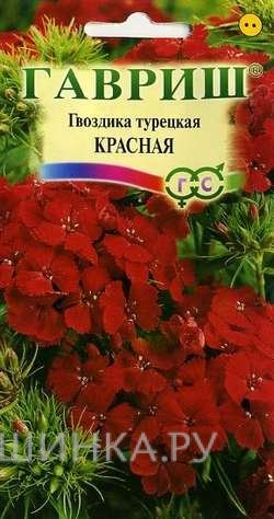 Семена Гвоздика турецкая Красная 0,2г
