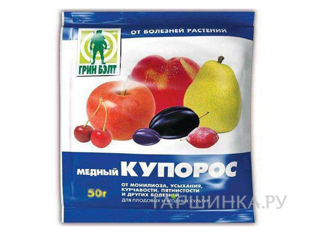 Медный купорос 100 г от плесени и гнилей