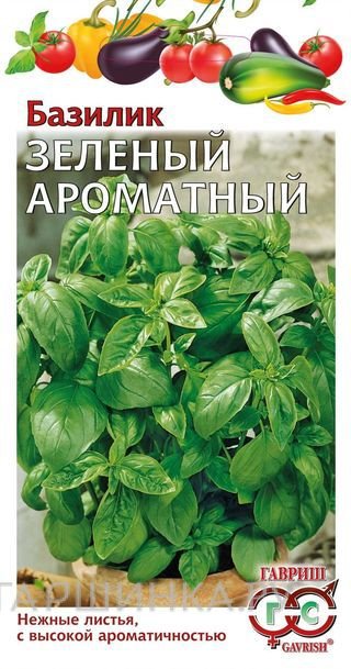 Семена Базилик Зеленый ароматный (Гавриш), 0,5 г