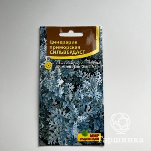 Семена Цинерария приморская Сильвердаст, 75-100 шт, ц/п