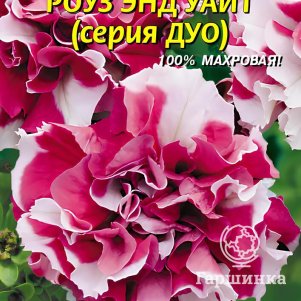 Семена  Петуния F1 (серия Дуо) Роуз энд Уайт  10 шт Плазменные семена